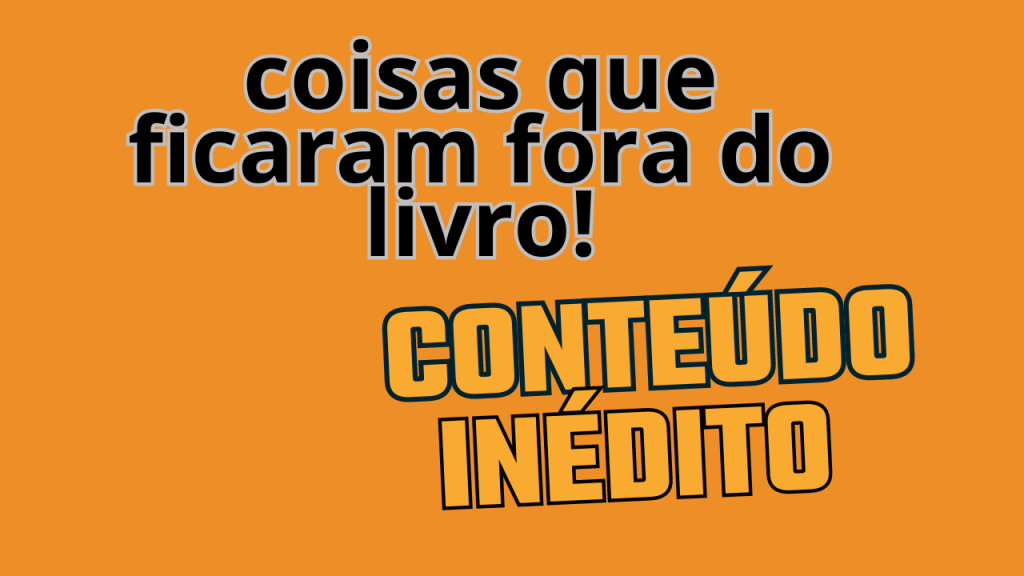 Neste vídeo você vai encontrar vários assuntos que estudei, pesquisei, escrevi e na hora de fechar o livro acabei deixando de fora.